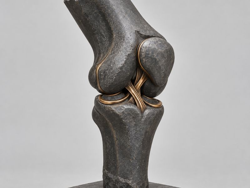 Knee topic sculpture — from the Expert’s Desk garden